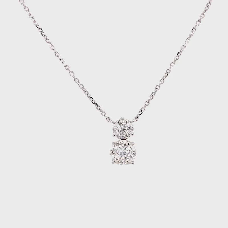 Helena Necklace in 18k white gold with diamonds