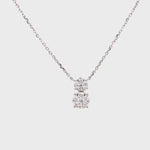 Load and play video in Gallery viewer, Helena Necklace in 18k white gold with diamonds
